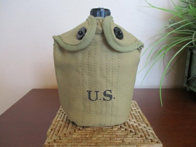 1942 US MODEL M-1910 CANTEEN, COVER AND CUP- KHAKI