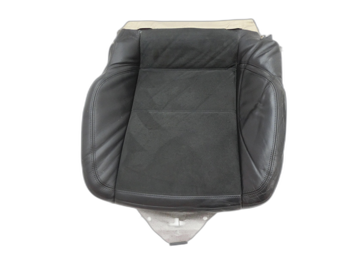 Almohadillado de asiento para del conductor izquierda delante con calentamiento Cuero parte Alcantara Negro Porsche Cayenne 9PA 07-10 - Bild 1