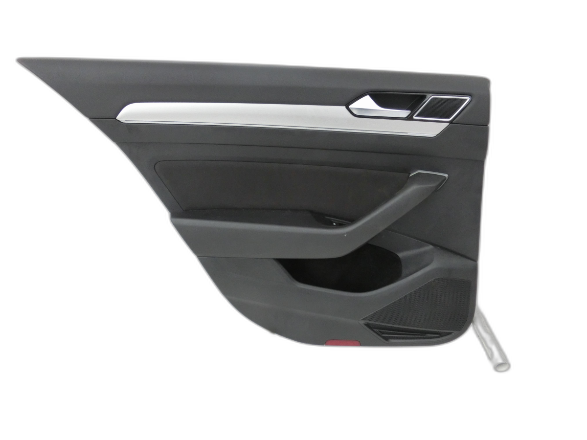 VW Passat B8 3G 14-19 Lim Türverkleidung Türpappe Rechts Hinten Titanschwarz  - Bild 1