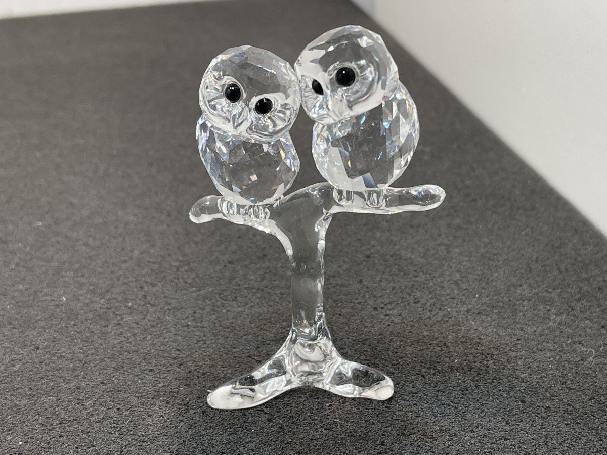 Swarovski Figurine 1003312 Owl Pair 7.7cm. Excellent Condition | eBay