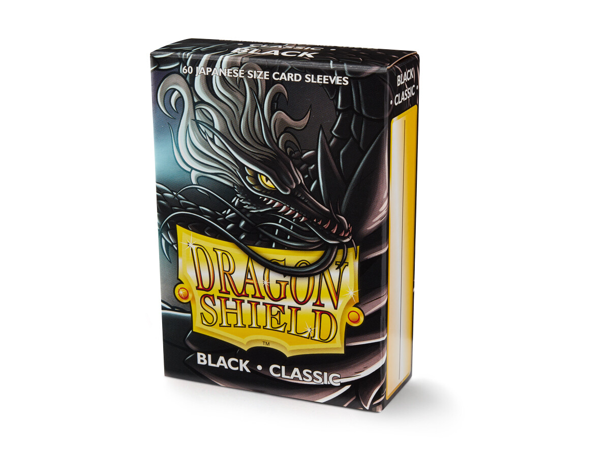 Японские классические черные 60-каратные рукава со щитом дракона, размер YuGiOh, ОБЪЕМНАЯ СКИДКА