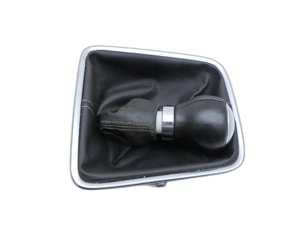 saco de conmutación Pun ¢ o botón por la perilla del cambio Rojo Costura para VW Golf 5M Plus 04-08 - Bild 1