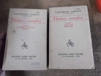 Theatre Complet by Victorien Sardou-VOLUMES I & II ONLY--THEATER IN FRANCE--1934