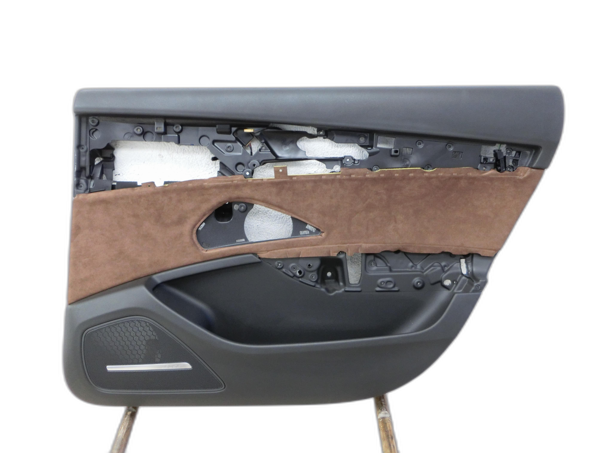 Interior Door Panel Right Rear Alcantara Nougat brown for Audi A8 4H 09-13 - Bild 1