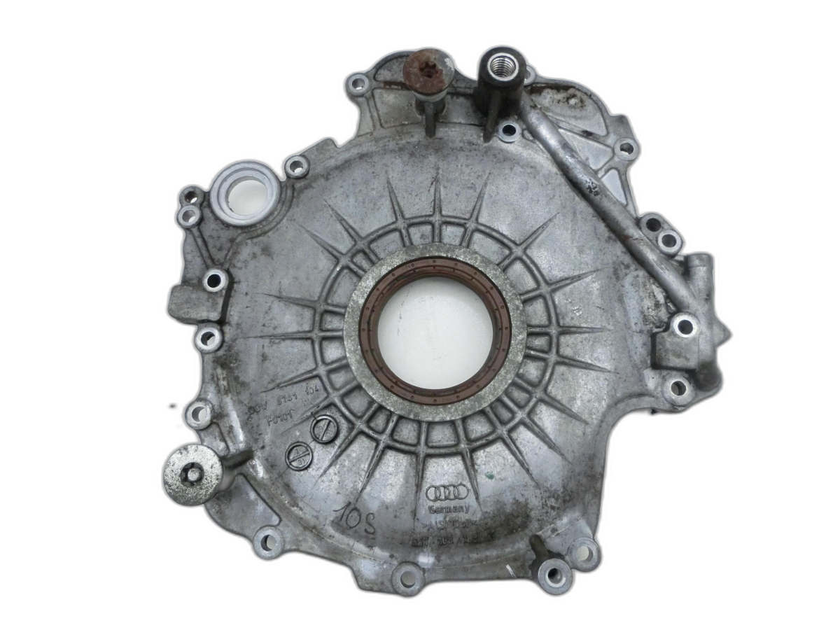 Audi Q7 4L 09-12 TDI 4,2 250KW Platte für Motor Stirnplatte Gehäuse Motorblock  - Bild 1