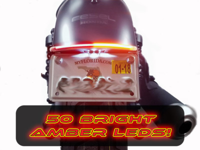 HONDA 2017-2018 REBEL 300 CMX LED REAR INTEGRATED LIGHT BAR TAG BRACKET