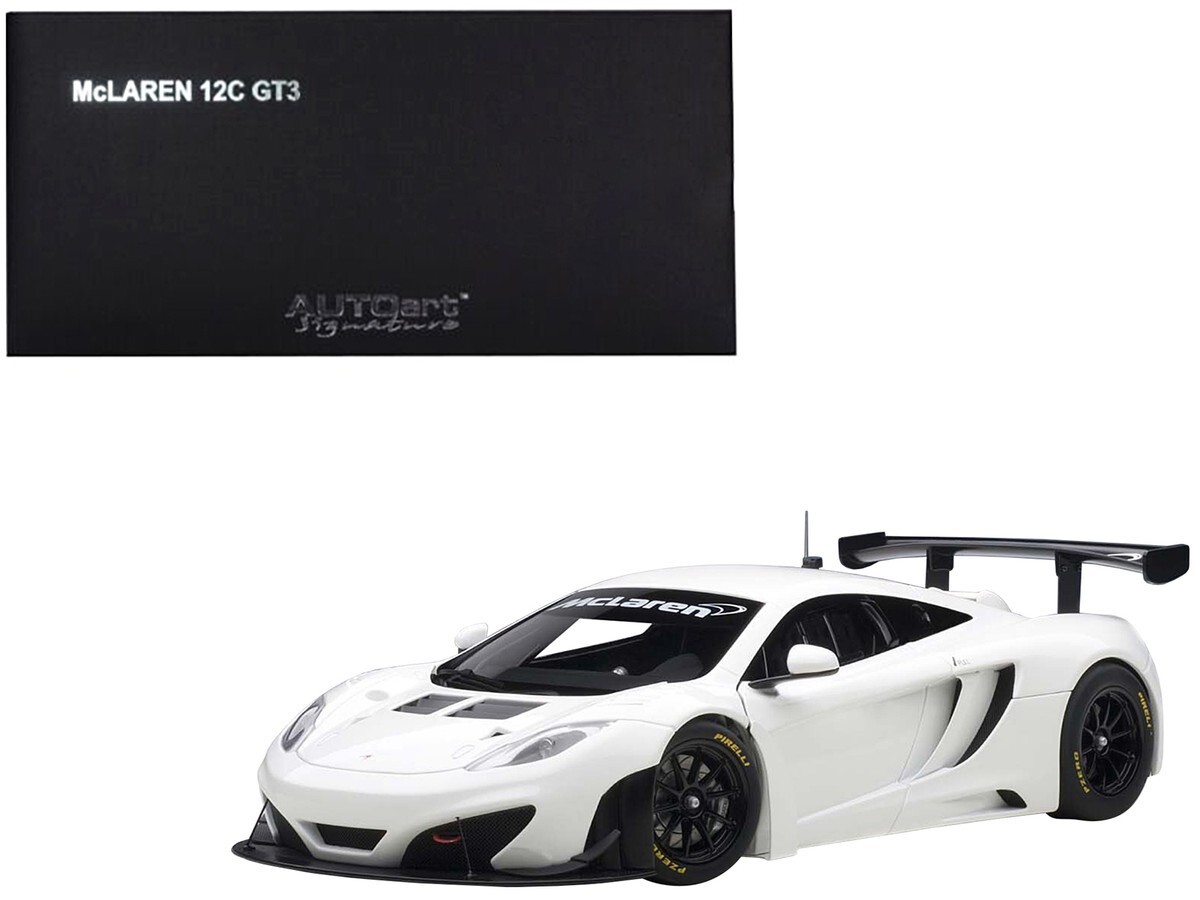 Autoart 1/18 Mclaren 12C Gt3 White Model Car | eBay