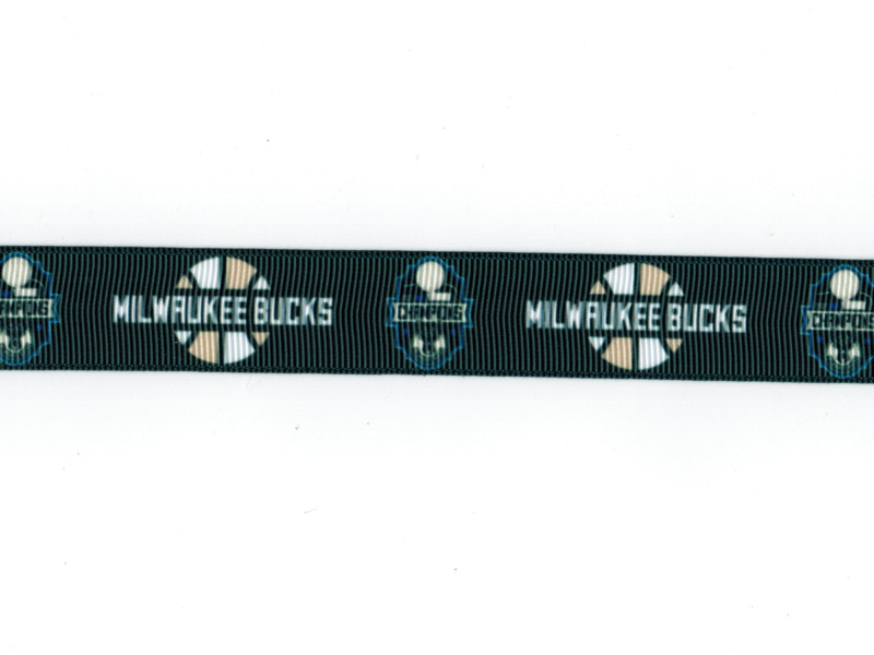 Milwaukee Bucks Basketball 7/8" Grosgrain Ribbon 1,3,5,10 Yards Ship From Usa
