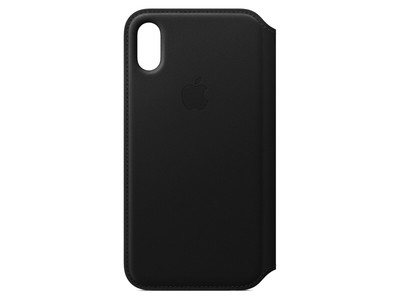 Apple iPhone X Leather Folio - Black