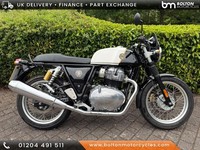 Royal Enfield Continental GT 650 Motorcycle Black and White 411 miles
