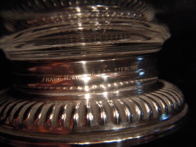 Frank M. Whiting & Co. Glass Heart Shape Small Sauce / Creamer Sterling Base