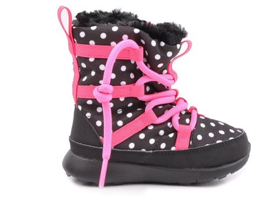 

Nike Roshe One Hi Print для маленьких детей, черный/розовый Pow-Vivid Pink-Wht (807745 001), Black/pink