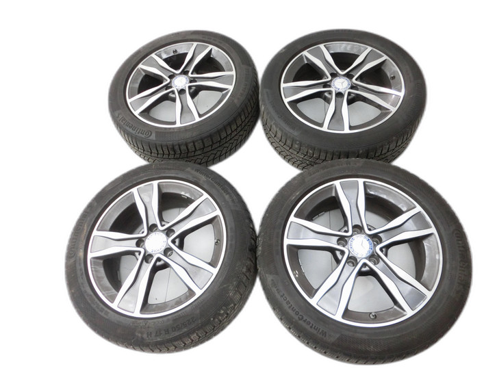 Mercedes C205 C400 15-18 4 x Kompletträder Aluminiumfelge Winterreifen 225/50R17 5X112 Mercedes C205 C400 15-18... Bild 1