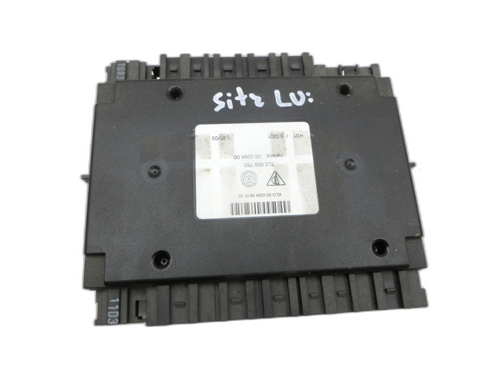 VW Touareg 7L 02-06 Steuergerät ECU Modul SG Fahrersitz Links Vorne  - Bild 1