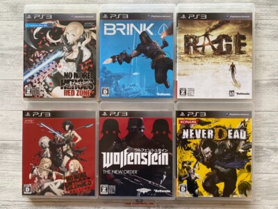 SONY PS3 No More Heroes & Brink & Wolfenstein & Rage & NeverDead from Japan