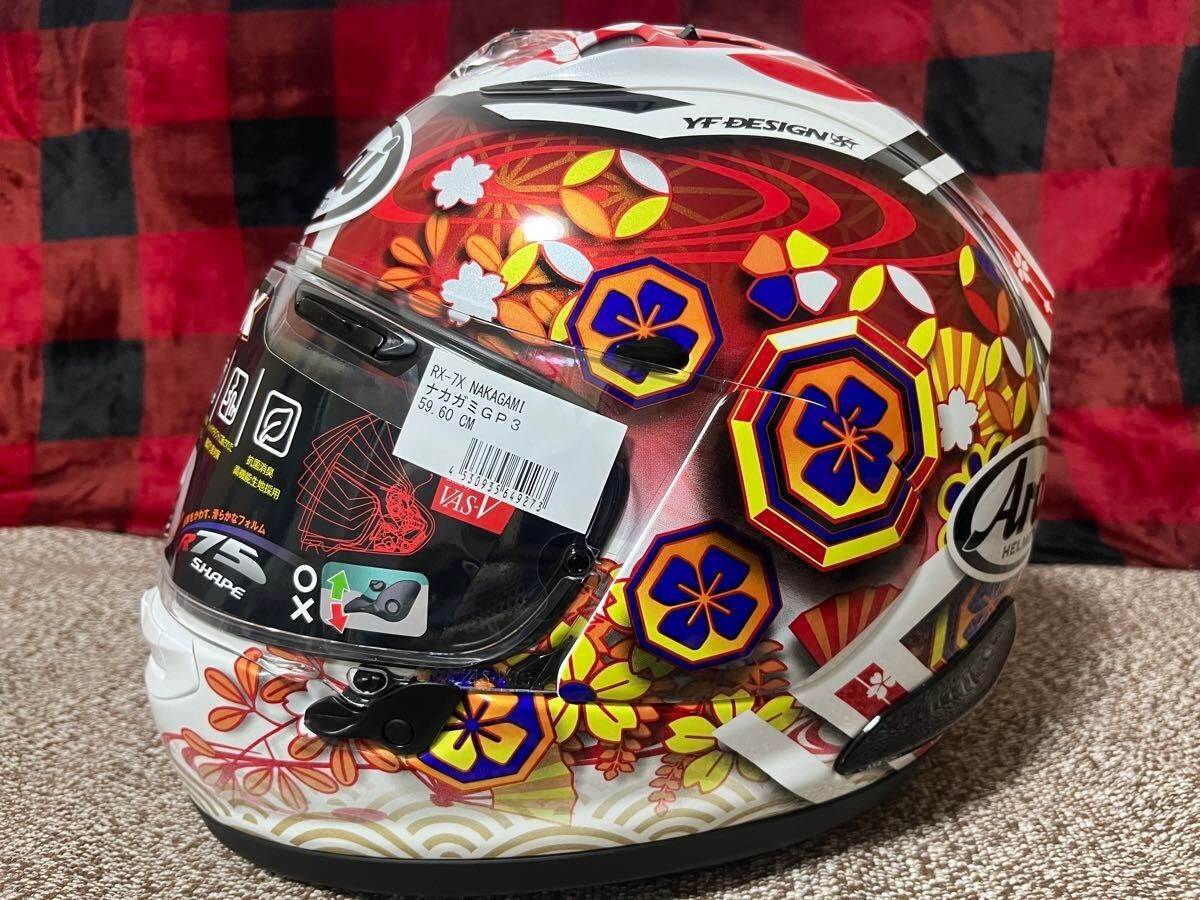 新品未使用ARAI RX-7X NAKAGAMI GP3 size L Arai Full face helmet RX-7X NAKAGAMI model GP3 Size:L From