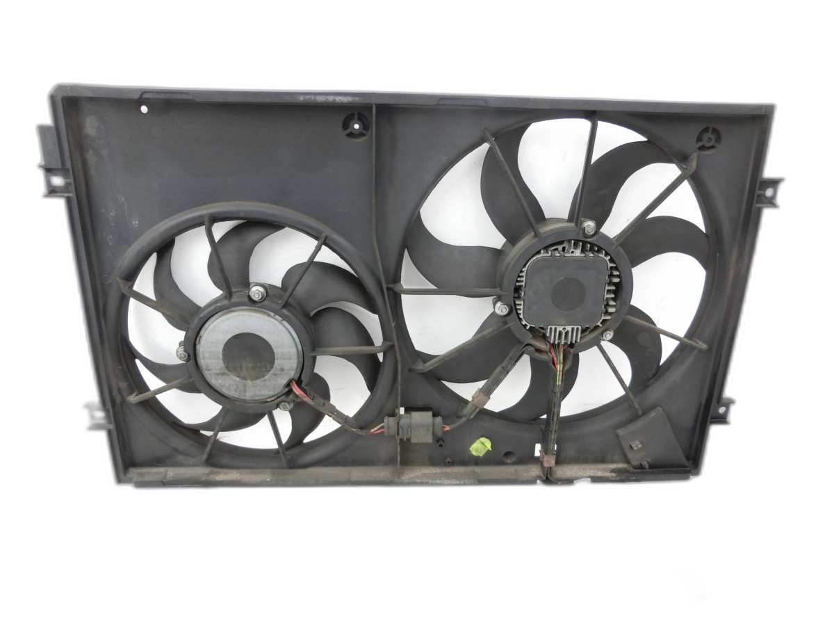 VW EOS 1F 06-09 FSI 2,0 110KW Lüfter Lüftermotor Lüfterzarge  - Bild 1