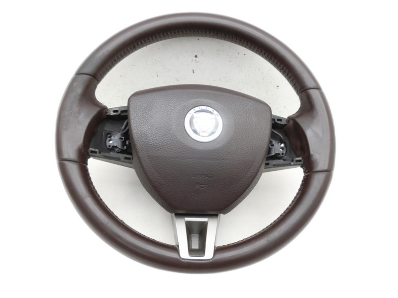 Volant De Direction Airbagvolant Truffe Marron Pour Jaguar Xf X250 09-15