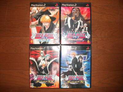 Lot 4 Bleach Blade Battlers 1 & 2 & Tamashii & Yabou Set PS2 Playstation 2 Jump