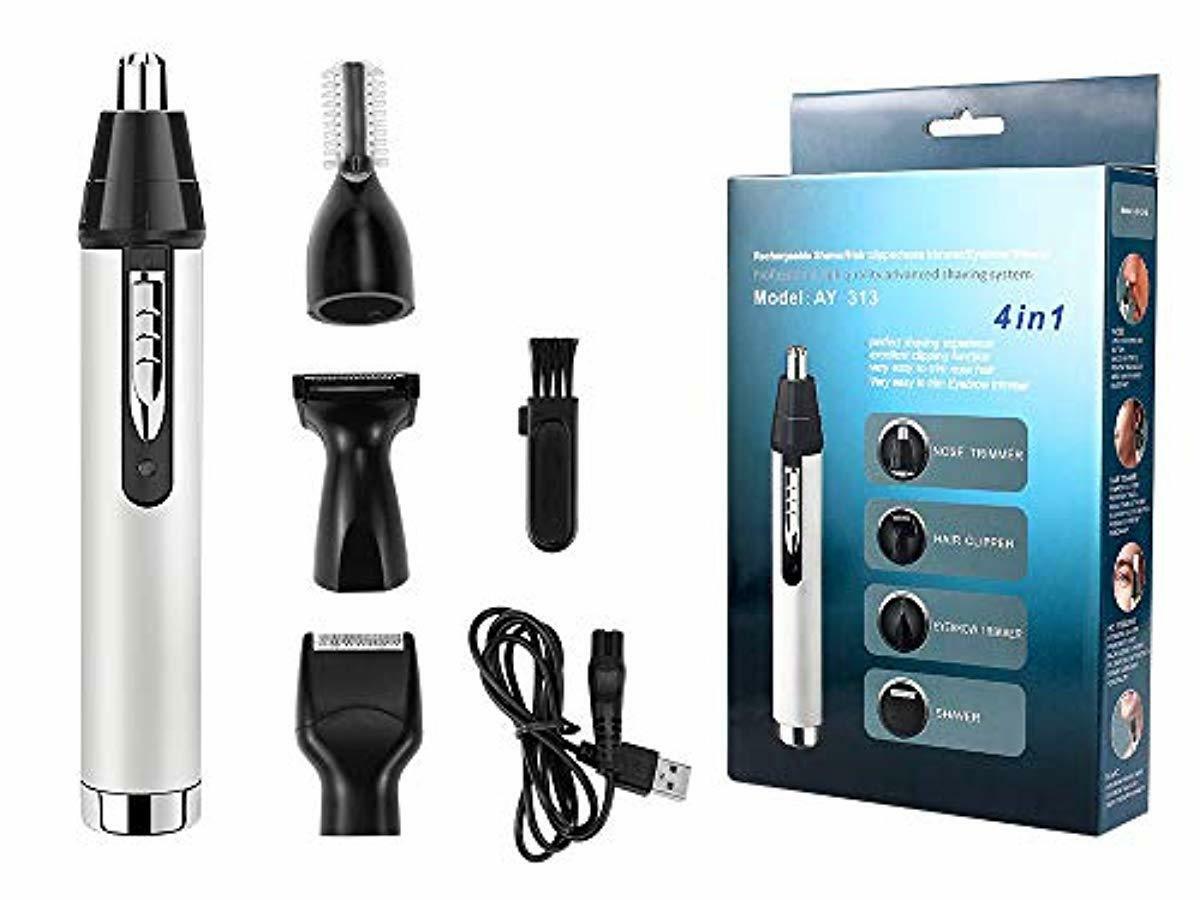 Babacom Nose Hair Trimmer 4 In 1 Usb Rechargeable Grooming Kit