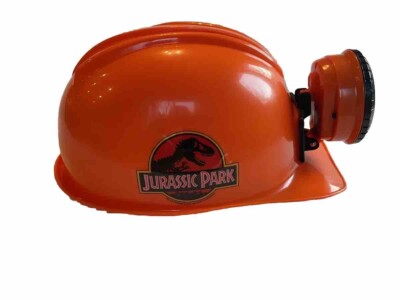Universal Studios Jurassic Park Orange Hard Hat Helmet Tested Light Works