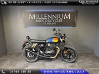 2024 ROYAL ENFIELD INTERCEPTOR BARCELONA BLUE RETRO NAKED MOTORCYCLE