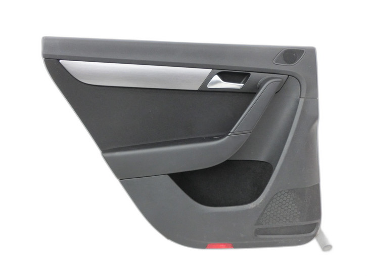 VW Passat 3C B7 10-15 Kombi Türverkleidung Türpappe Links Hinten schwarz  - Bild 1