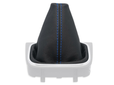 FOR VW SCIROCCO 2008-2015 GEAR SHIFT BOOT GAITER LEATHER STITCHING BLUE