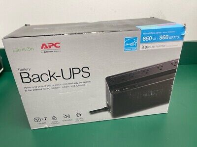 NEW SEALED APC BACK UPS 650VA/360W BVN650M1 7 OUTLETS AND 1 USB (EZ5000378)