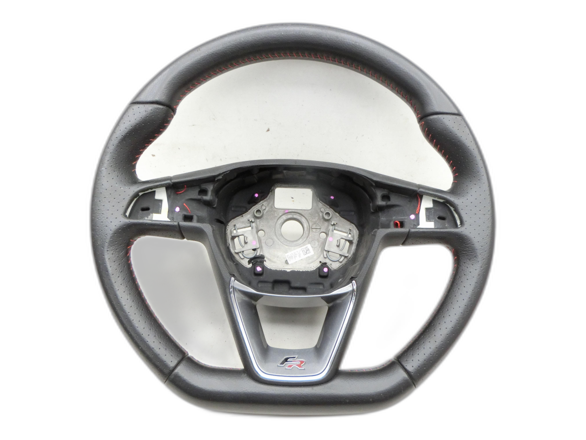 Seat Ibiza FR 6J 15-17 Lenkrad ohne Airbag rote Naht  - Bild 1