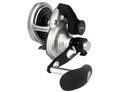 Penn Fathom II Lever Drag 2 Speed Left handed Salzwasswer Multirolle 