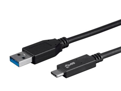 Monoprice Essentials USB Type-C to USB-A 3.1 Gen 2 Cable 10Gbps 5A 30AWG 3.3ft