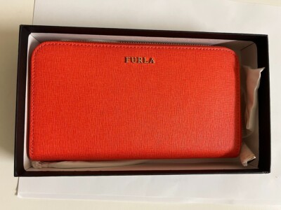 Furla XL Genuine Leather Babylon Continental Zip-around Wallet  Color: Hibiscus