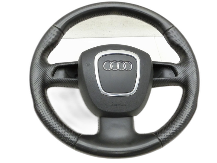 Audi A5 8T 07-12 Lenkrad ohne Airbag Leder  - Bild 1
