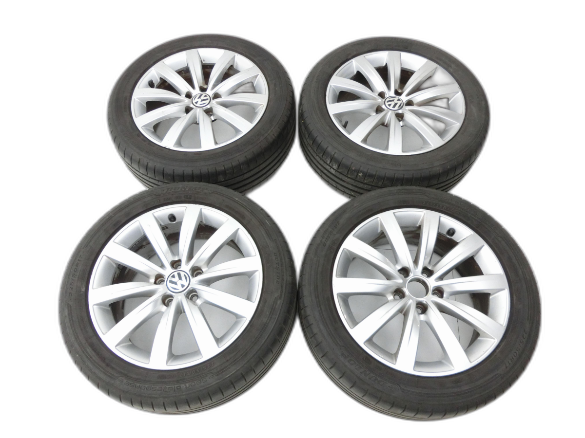 VW Sharan 7N II 10-15 4 x Kompletträder Aluminiumfelge Sommerreifen 225/50R17 5X112  - Bild 1