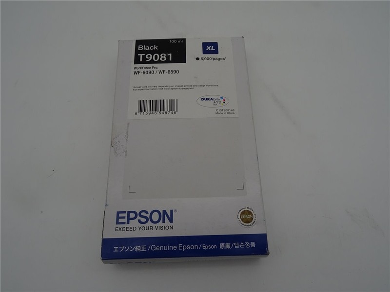 Original Epson C13t908140 / T9081 Tintenpatrone Schwarz FÃ¼R Pro Wf-6000 Series 