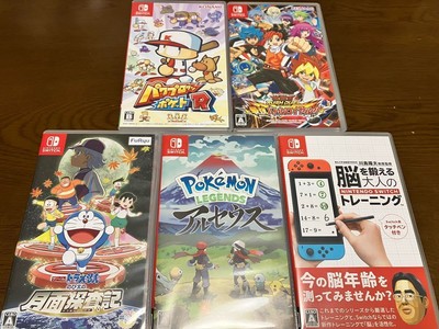 Nintendo Switch Software Lot 5 Set Pokemon Legends Arceus Game Doraemon JP
