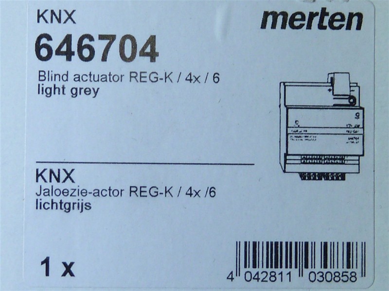 Merten 646704 KNX Jalousieaktor REG-K/4x/6 lichtgrau