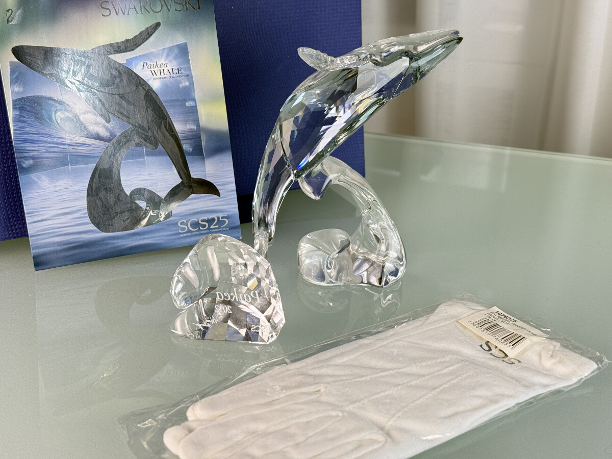 Swarovski Figurine 1095228 Paikea Whale 6 5/16in Boxed