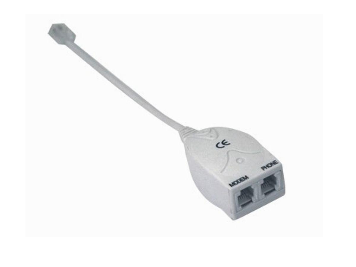 Filtro Adsl RJ11 Splitter Internet Uscita Modem Telefono hsb