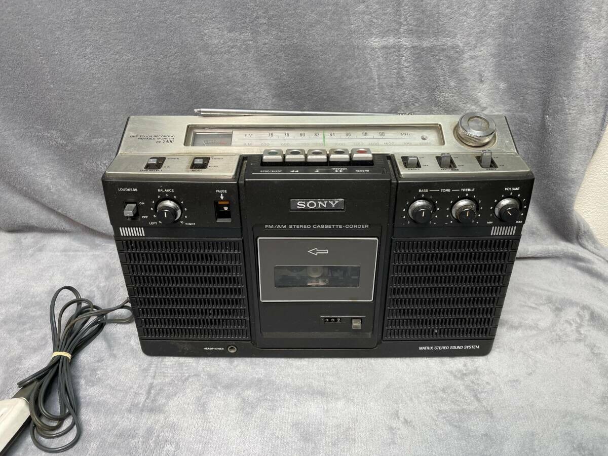 最終価格　SONY CF-2400 FM/AM ステレオ カセットコーダー Yahoo!オークション - SONY ソニー CF-2400 FM/AM STEREO