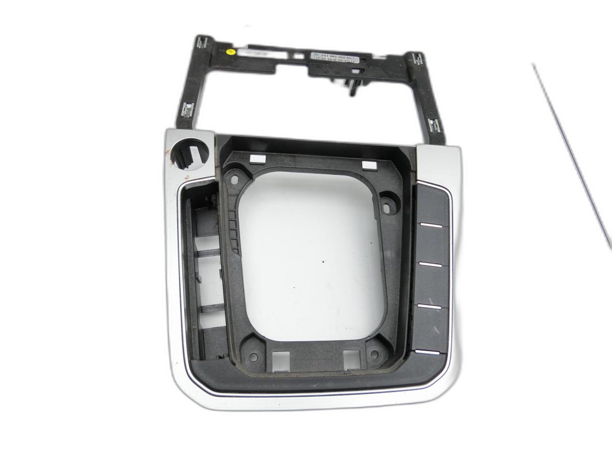 Cornice-Mostrina per unità di commutazione Indicatore alimentazione Argento GRIGIO VW Passat B8 3G 14-19 - Bild 1