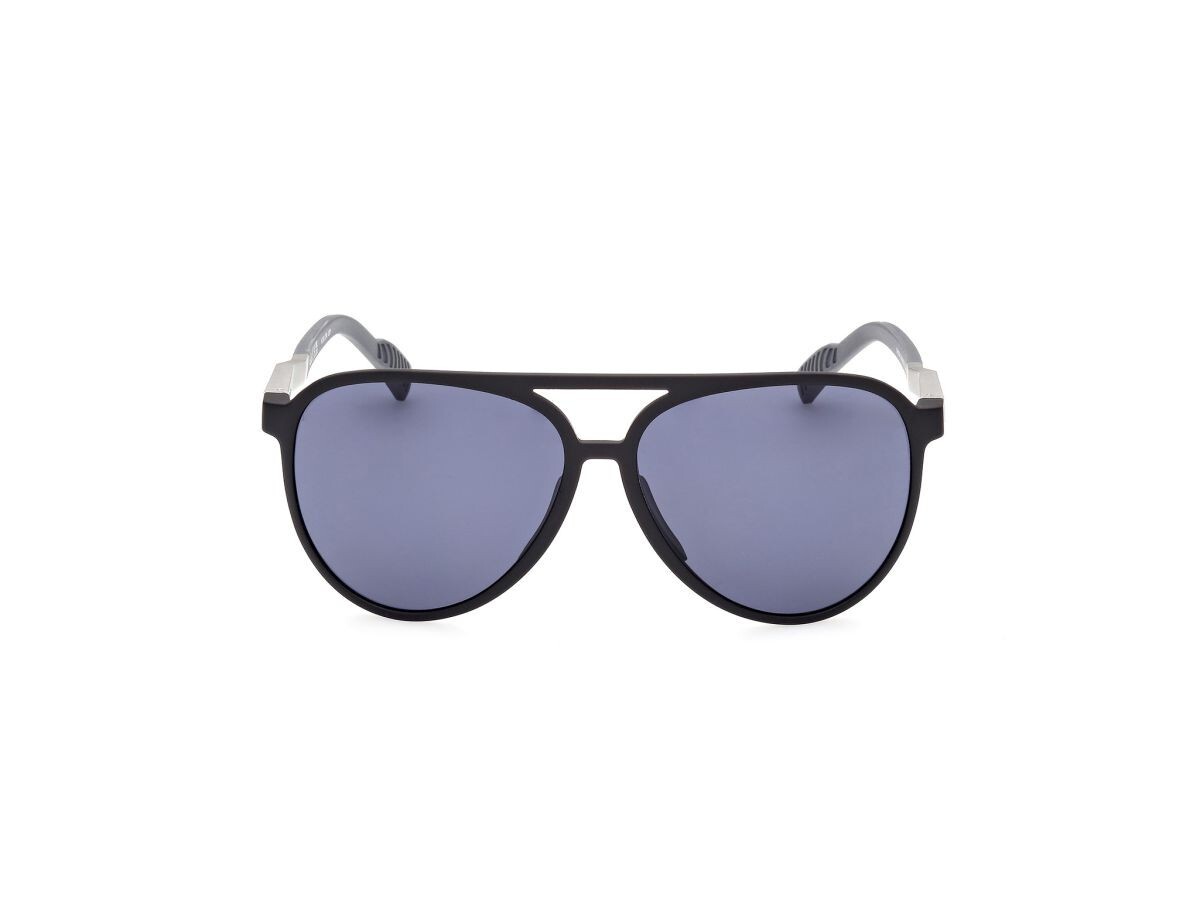 Adidas SP0060 02A Black Blue Aviator Plastic Sunglasses