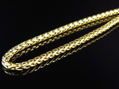Pre-owned Jewelry Unlimited Mens Ladies 10k Yellow Gold 2.5 Mm Palm Wheat Chain Necklace 24-36 Inches