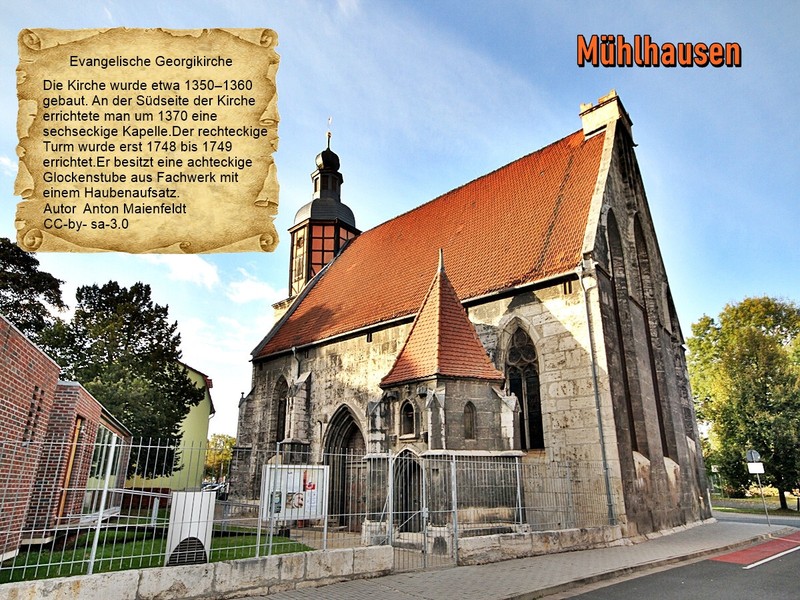 MÃ¼Hlhausen Evang.Kirche St.Georgii ThÃ¼Ringen 1000
