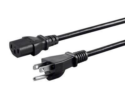 8ft 16AWG Power Cord Cable with 3 Conductor PC Power Connector Socket  13A