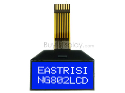 Slim 8x2 Character LCD Module Display w/Tutorial,Serial I2C,3V/5V,White on Blue