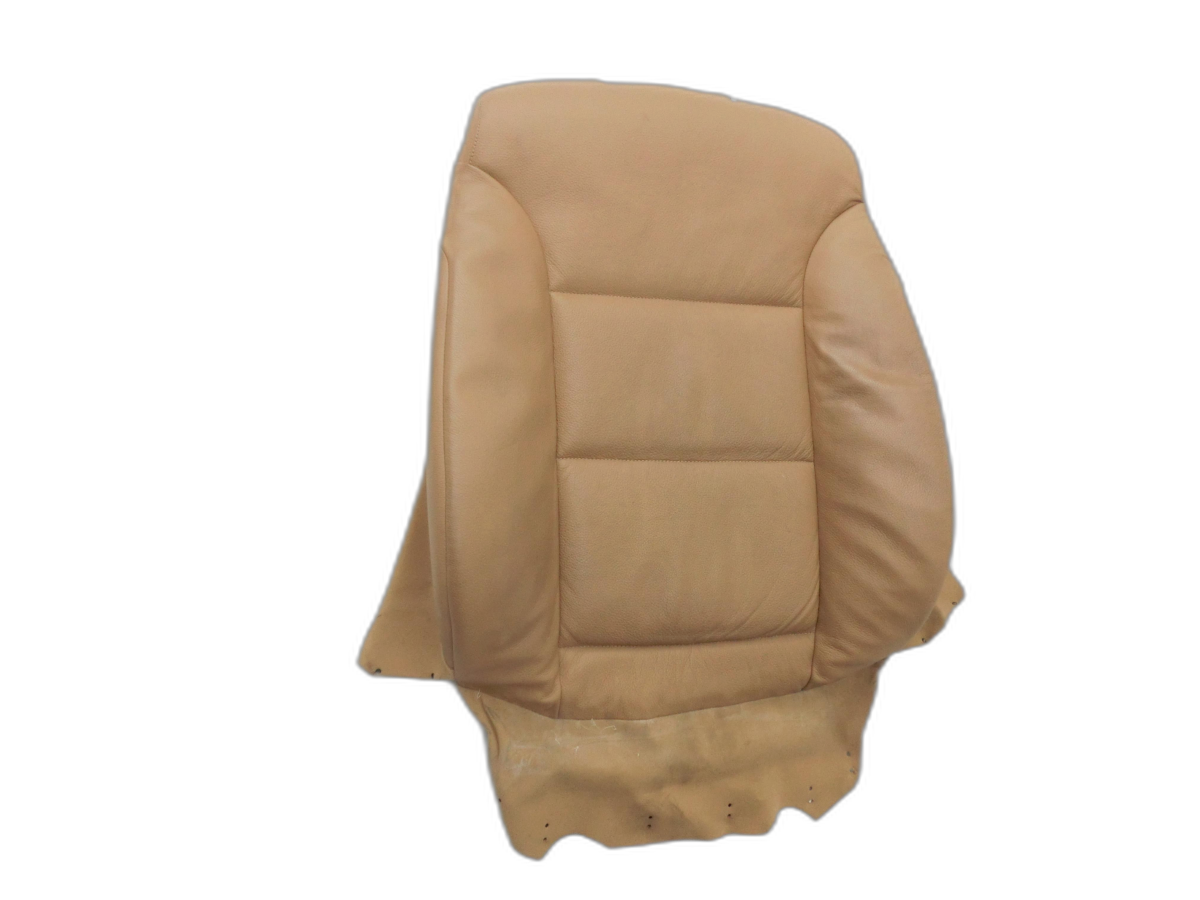 BMW E60 530d LCI 07-10 Lim Rückenpolster Rechts Vorne für Beifahrer Sitz beheizt Leder Naturbraun  - Bild 1
