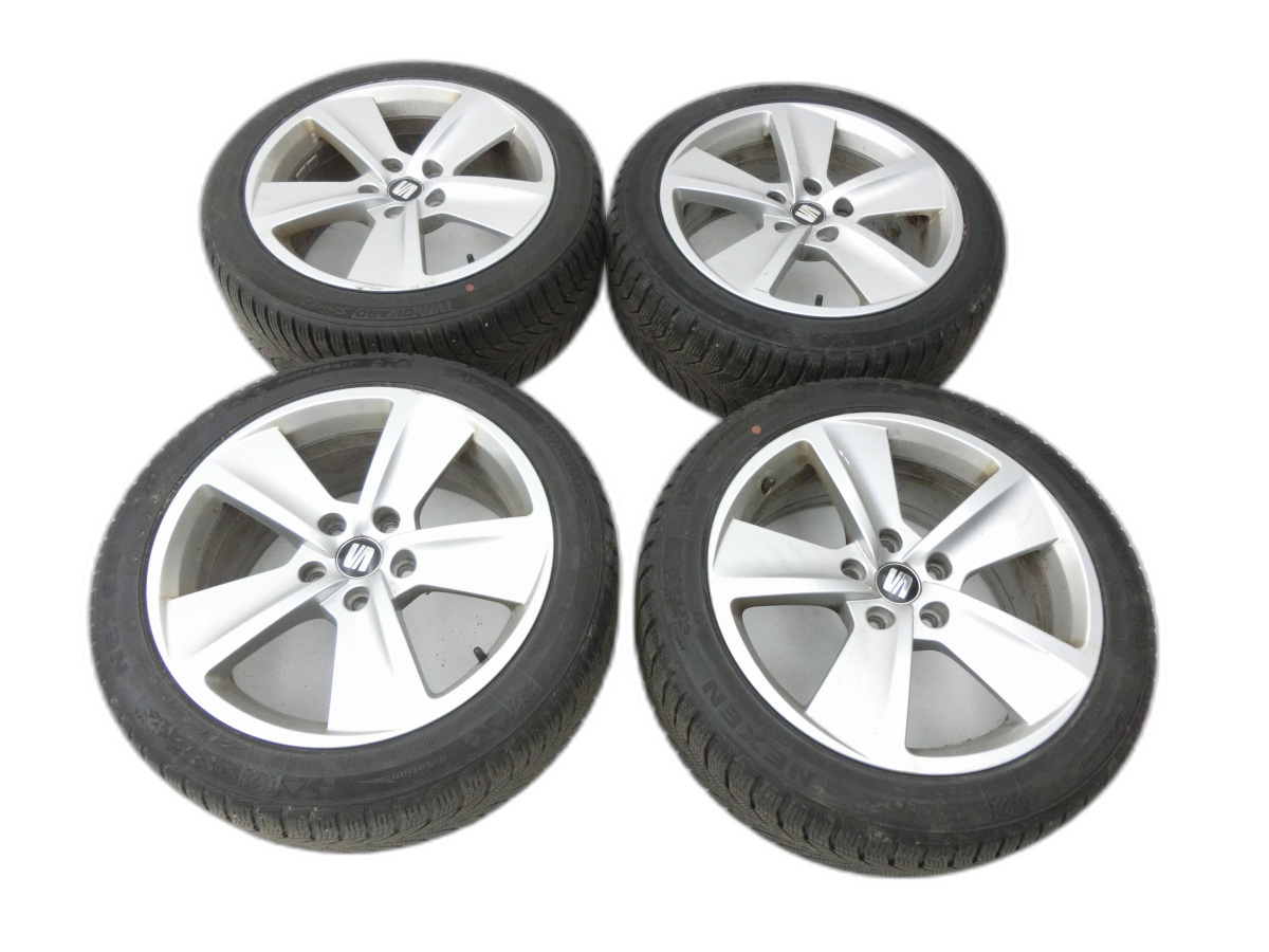 Seat Leon 5F SC FR 13-18 4 x Kompletträder Aluminiumfelge Winterreifen 225/45R17 5X112  - Bild 1
