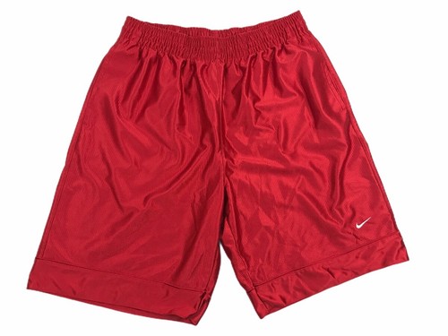 Nike Mens Large Red Shiny Dazzle Basketball Shorts Pockets